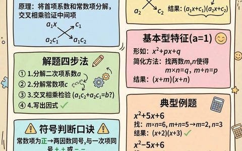 十字相乘法全攻略！高中数学运算必备技能
