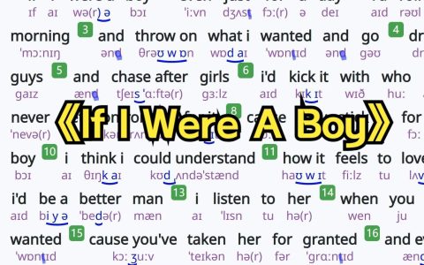 《If I Were a Boy》歌词及语法知识