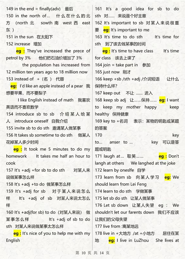 14页纸，吃透初中三年语法