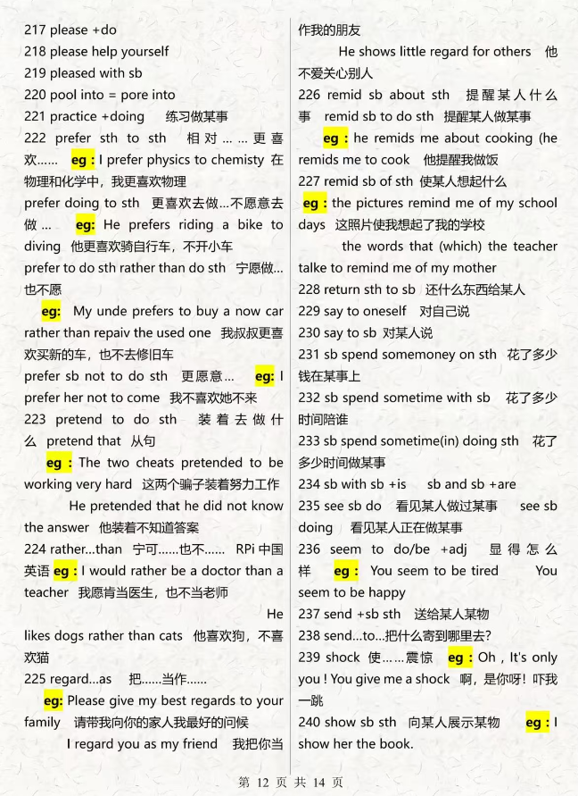 14页纸，吃透初中三年语法