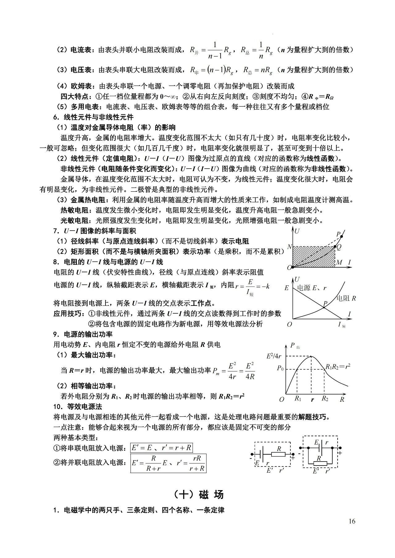高中物理必背知识及二级结论大全