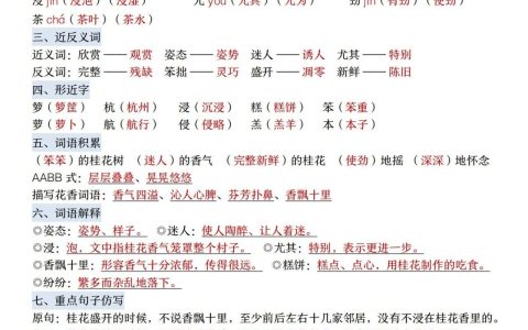 部编五年级语文上册必背知识点 方便学生晨读晚诵、课前预习与课后巩固，夯实语文基础、提升学习效率