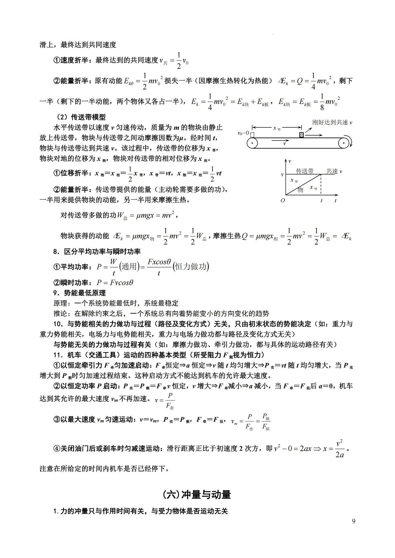 高中物理必背知识及二级结论大全