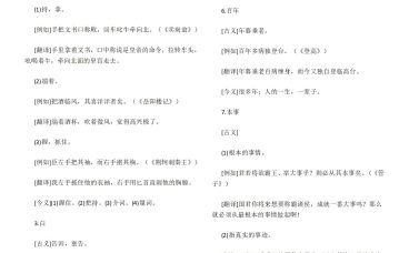 文言文古今异义词291例：古义今义对比及例句翻译